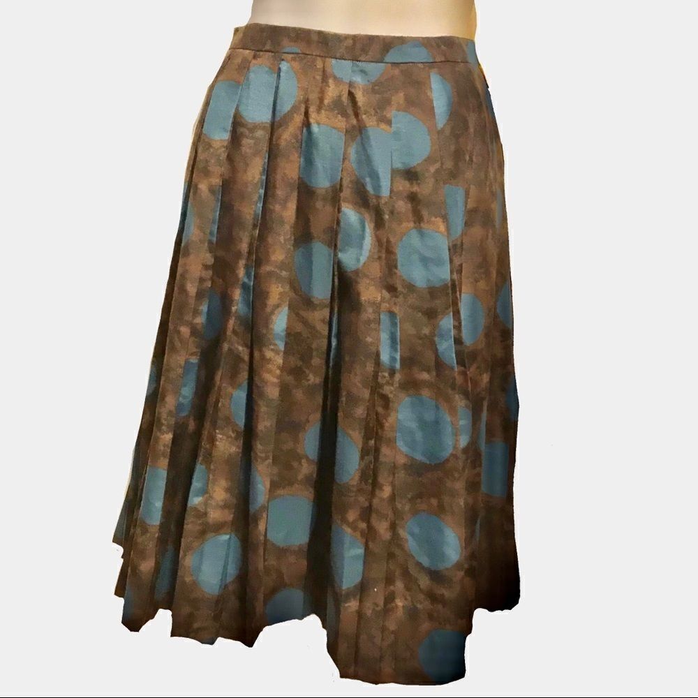 Vintage 1950s Polka Dot Abstract Swing Skirt Small